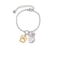 thumbnail image 2 of Delight Jewelry Acrylic Small Paw Goldtone Silvertone Discover Dream Explore Zoey Charm Bracelet, 6.5+2" Extender, 2 of 4