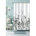 thumbnail image 3 of Black and Grey Shower Curtain, Watercolor Floral Bathroom Curtain Black and White Shower Curtains 72×72 inches, 3 of 6