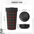 thumbnail image 3 of Logiee Tartan Plaid Print Stainless Steel Coffee Tumbler, Travel Coffee Mug, Insulated Coffee Mug with Lid, Spill Proof Coffee Cup, Portable Thermal Mug, 3 of 8