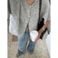 thumbnail image 4 of Women's Short Sleeve Knit Cardigan Top, Round Neck Button Front Sweater Shirt, Casual Cropped Layering Blouse for Streetwear, Office and Daily Wear, 4 of 20