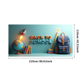 thumbnail image 1 of Colorful Back to School Themed Banner with Rocket Pencil and Backpack Elements Background Party Decors for Classroom Decor School Event Photo Booth Supplies Backdrop, 1 of 4