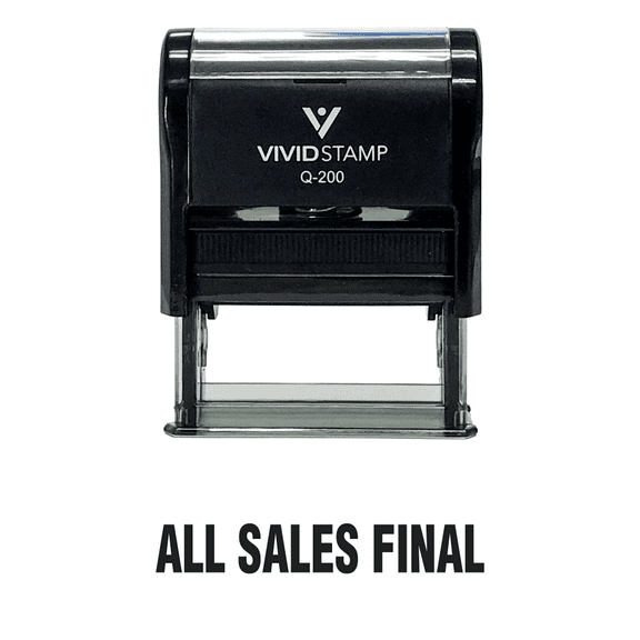 Vivid Stamp All Sales Final Rubber Stamp (Black Ink) - Medium