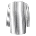 thumbnail image 5 of 3/4 Sleeve Tops for Women Striped Print Crew Neck Shirts Loose Fit Going Out Tops Business Dressy Casual Tunic Blouses 2026 Summer Basic Tees Beach Vacation Outfits, 5 of 5