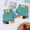 thumbnail image 2 of Guantes de punto con vuelta para niños de otoño e invierno, de medio dedo, de doble propósito, para niños y niñas, bonitos y cálidos dedos expuestos, para niños y estudiantes, 2 of 6