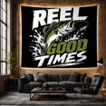 thumbnail image 6 of Fish More Worry Less Bass Tapestry Wall Hanging, 6 of 7