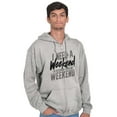 thumbnail image 5 of Need a Weekend to Recover Lazy Zip Up Hoodie Men's Women's Brisco Brands M, 5 of 6