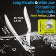 thumbnail image 3 of Nail Clipper, Long Handled Toenail Clippers for Seniors, Ergonomic Angled Curved Blade Toenail Clippers for Men, Women, 3 of 5