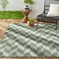 thumbnail image 3 of Nicole Miller New York Patio Country Calla Contemporary Herringbone Indoor/Outdoor Area Rug, Beige/Green, 6'6"x9'2", 3 of 9
