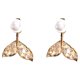 thumbnail image 1 of par de pendientes de cola de sirena hueca de moda, pendientes únicos, joyería delicada para mujer., 1 of 7