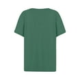 thumbnail image 4 of Sweet Home Farm V Neck T Shirts for Women Summer Tops Vacation Trendy Boho Short Sleeve Casual Loose Comfy Tunic Clothes Short Sleeve Shirts for Women Green, 4 of 5