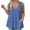 Blue, variant on Quinlirra tank top for women under $5 Women's Fashionable Casual Solid Color Sleeveless V-Neck Top