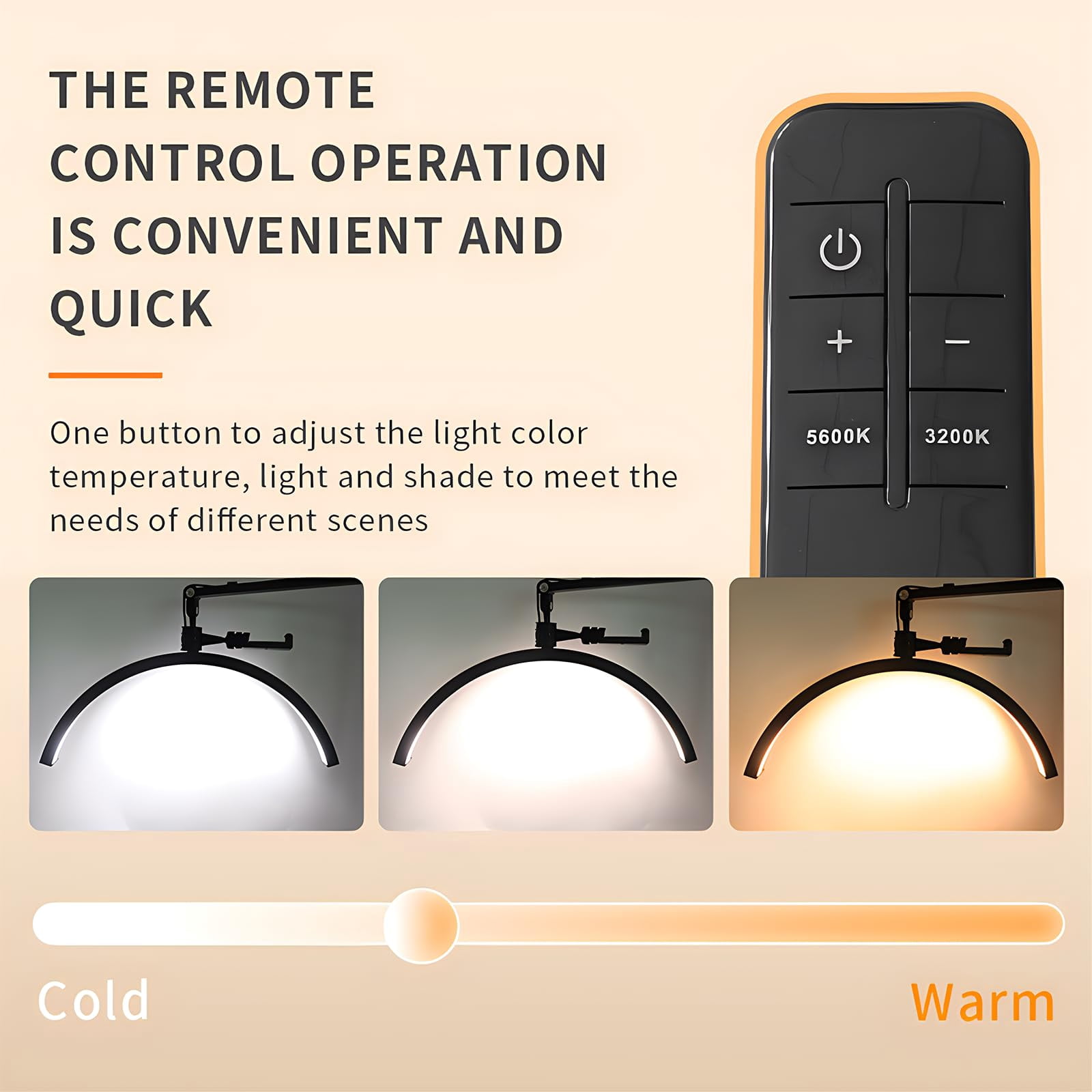 Yacona 2 in 1 LED Lash Lamp for Eyelash Tech, 360-Degree Rotation Lash Light, Adjustable Brightness and Height Half Moon Light, Shadowless, White