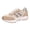 Beige, variant on Rokment Women's Leopard Platform Fashion Sneakers Trendy Casual Color Block Suede Lace up Skateboard Tennis Walking Running Shoes for Woman Beige Size 6