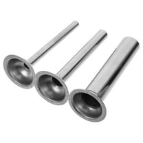 Raindrops Stainless Steel Sausage Stuffer Tube Kit for Kitchen Use Meat Filler 3pcs Set Size 5 Silver