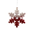 thumbnail image 2 of AuroraX 2025 Christmas Decorations Burgundy Shatterproof Snowflake Glitter Christmas Tree Ornaments Hanging Winter Room Wall Decor, 2 of 6