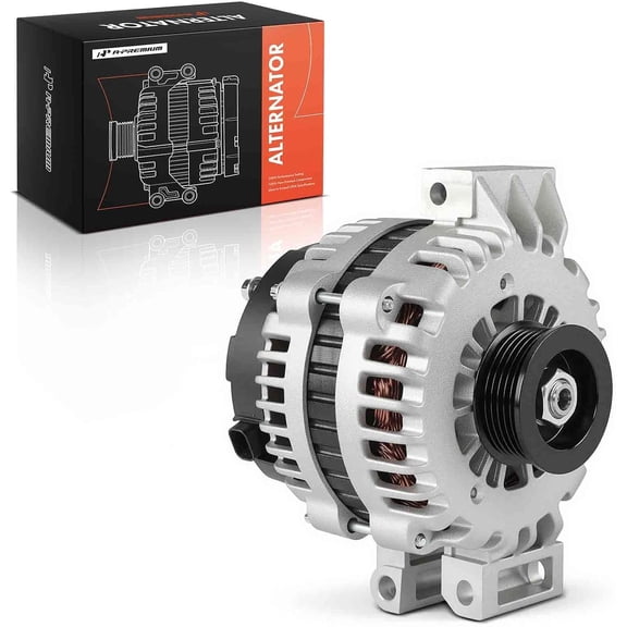 A-Premium Alternator Compatible with Chevrolet Trailblazer 2007-2009, GMC Envoy 2007-2009, Buick Rainier 2007, Isuzu & Saab, L6 4.2L, 12V 150A CW 6-Groove Pulley, Replace# 15225928