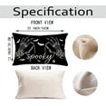 thumbnail image 6 of Halloween Spooky Pillow Covers 12x20 Inch Set of 2 Black and White Skeleton Hand Spider Bats Throw Pillow Cases Cushion Cover Halloween Home Sofa Couch Decor Pillows Cotton Linen, 6 of 6