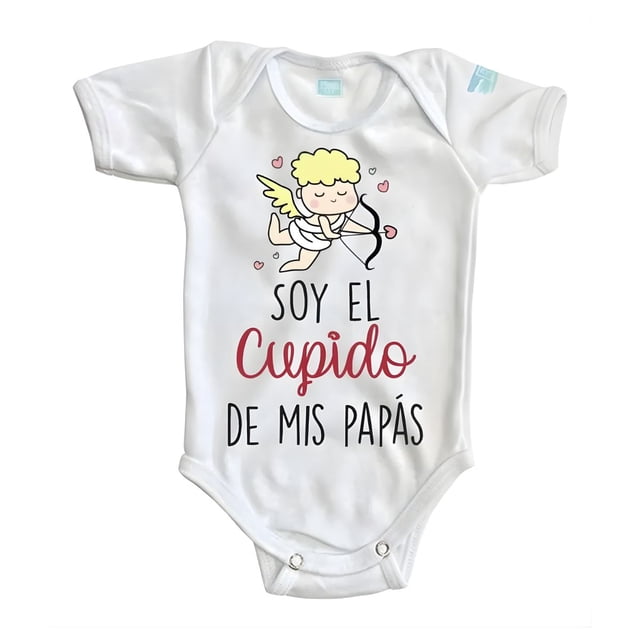 Pañalero Cupido De Mis Papas San Valentin Ropa Bebe Blanco