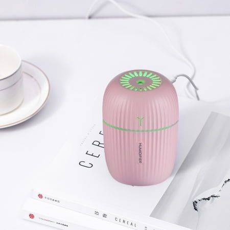 

Pgeraug Humidifier 200ml Portable Cylindrical Creative Silent Mini Humidifier With Colorful Lights Humidifier Pink