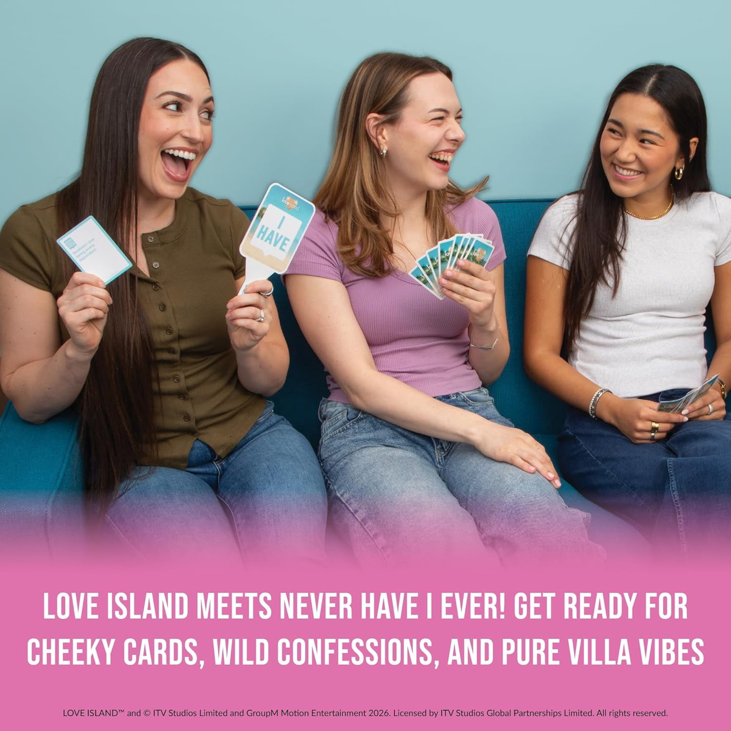 Never Have I Ever Love Island - Love Island Party Game - Uncover Secrets, Share Stories, and Clear Your Hand - The Classic Viral Hilarious and Funny Icebreaker for Adults, 3-6 Players, Ages 17+