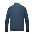 thumbnail image 4 of Rexolia Men’s Zip Front Golf Jacket Lightweight Plaid Lined Slim Fit Casual Outdoor Wind Resistant Dark Blue L, 4 of 6