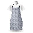 thumbnail image 3 of Rain Apron, Motif Inspired Oriental Linear Patterned Comic Clouds, Unisex Kitchen Bib with Adjustable Neck for Cooking Gardening, Adult Size, Charcoal Grey Blue Grey, by Ambesonne, 3 of 4