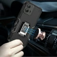 thumbnail image 3 of Military Grade Shockproof Hybrid Armor Case with Ring Grip for Motorola Moto G Power 5G 2024 - Black, 3 of 3