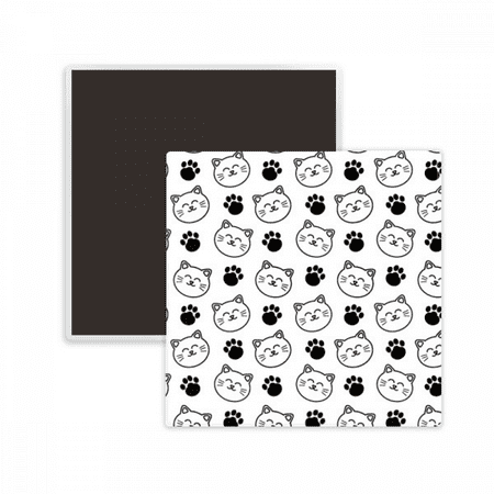

Paw Print Sling Cat Protect Animal Pet Lover Square Ceracs Fridge Magnet Keepsake Memento