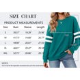 thumbnail image 6 of MOSHU Crewneck Sweatshirts for Women Striped Long Sleeve Shirts Fashion Fall Womens Sweatshirts Casual Fall Pullover Tops, 6 of 10