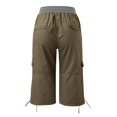 thumbnail image 4 of Baqcunre Womens Cargo Pants Women Multi Pocket Trousers Outdoor Casual Cropped Pants Overalls Thin Loose Cargo Shorts Womens Shorts Women'S Pants Army Green XXL, 4 of 6