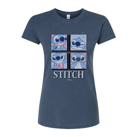 Disney - Lilo & Stitch - All The Expressions of Stitch - Juniors Fitted Graphic T-Shirt
