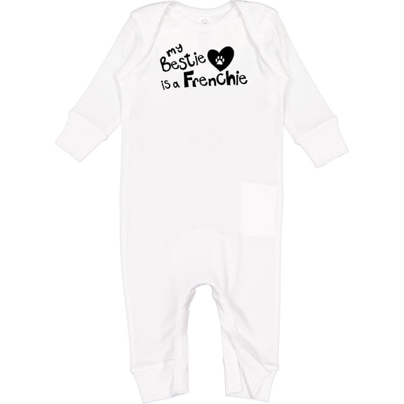 Inktastic Bestie Frenchie Baby Romper Coveralls