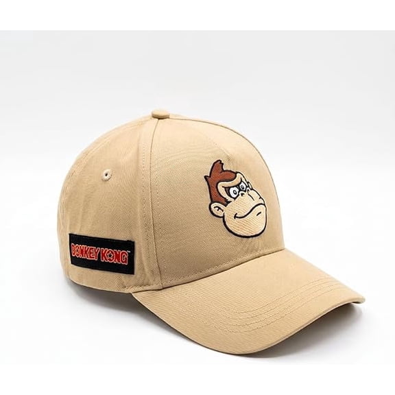 Donkey Kong Baseball Hat, Baseball Cap, Tan Hats for Men, Adult Hats, Adjustable Hat, Mens Women Baseball Caps, Cotton