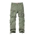 Matchstick Men's Retro Relaxed Plus Size Cargo Pants with Multi Pockets