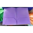 thumbnail image 4 of Poly Two Pocket Folder Three Hole Punch Prong Fasteners Letter Size Inside Two Folders With Flip Lid Assorted Color Two Pocket Folders 3 Prong Folders for School Office Letter Size(Purple), 4 of 4