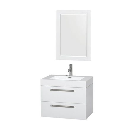 Wyndham Collection Amare 30 Single Bathroom Vanity Glossy White