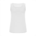 thumbnail image 4 of Sevevn Women's Fashion Casual Pullover Sleeveless Round Neck Shirt Top Blouses Tank White M End of Year Clearance, 4 of 7