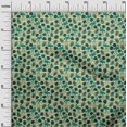 thumbnail image 3 of oneOone Viscose Jersey Turquoise Green Fabric Tropical Flamingo With Stripes Craft Projects Decor Fabric Printed By The Yard 60 Inch Wide, 3 of 4