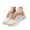 Khaki, variant on Knitted Sneakers for Women Lace up Platform Running Shoes Comfortable Casual Flats
