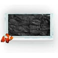 thumbnail image 4 of Stone Aquarium Background, Black Rock Reptile Habitat Underwater Fish Tank, Rock Fish Tank Background Aquarium Decorations Poster with 8 EVA Double-Sided Tape, 4 of 5