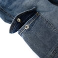 thumbnail image 5 of KIDSCOOL SPACE Girls Denim Cargo Pants 5-13Y, Wide Leg Jeans With Flap Pockets for Kids,Mid Blue,4-5 Years, 5 of 6