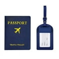 thumbnail image 6 of Simple Passport Holder And Luggage Tag Leather Travel Sets Couple Passport Cover, 6 of 8