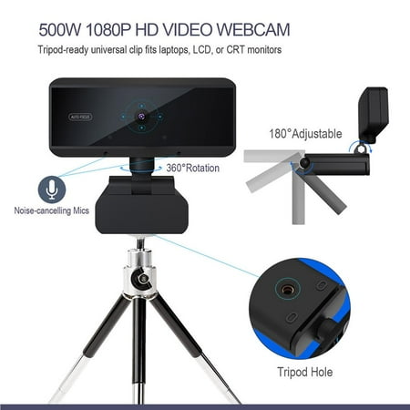 1080P Computer Camera 360-Degree Rotatable Webcam 5 Million High ...
