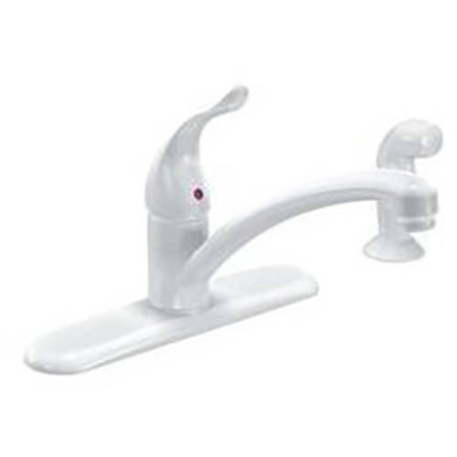 Moen 7430W Chateau Single Handle Kitchen Faucet with Side Spray