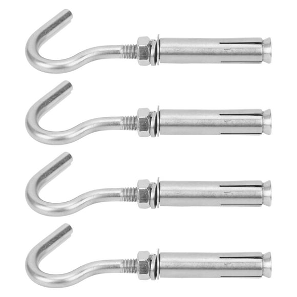 M6 Expansion Screw Hook, Anti-slip Practical Wall Expansion Screw Hook for Lightweight Concrete for Porous Brick for Solid Brick for Natural Dense Stone