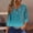 Blue, variant on Drovellove Women's V Neck Printed T-Shirt 3/4 Length Sleeve Top – Casual Blouse for Daily Wear, Work, or Party