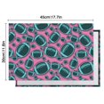 thumbnail image 6 of Football Pattern Summer Placemats Table Placemats Set Of 4-Linen Kitchen Washable Placemats Table Mats 11.8"x17.7"Non-Slip Heat Resistant, 6 of 6