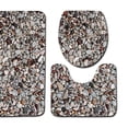 thumbnail image 4 of Juego de alfombras de baño con estampado de piedra 3D, alfombrillas de baño antideslizantes, alfombrillas decorativas para asiento de inodoro, alfombra 3 piezas Eigraketly JJ25267-09, 4 of 5
