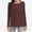 Wine red, variant on Women's Long Sleeve Tunic Top - Basic Round Neck Casual Tee Shirt for Fall Fashion