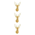 thumbnail image 3 of relayinert Easy To Paste And Remove 3D Deer Head Mirror Wall Sticker For Quick Decor Updates Living Space gold S 3Set, 3 of 6